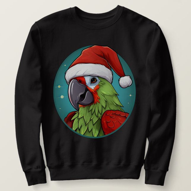Sweatshirt Noël de perroquet (Design devant)