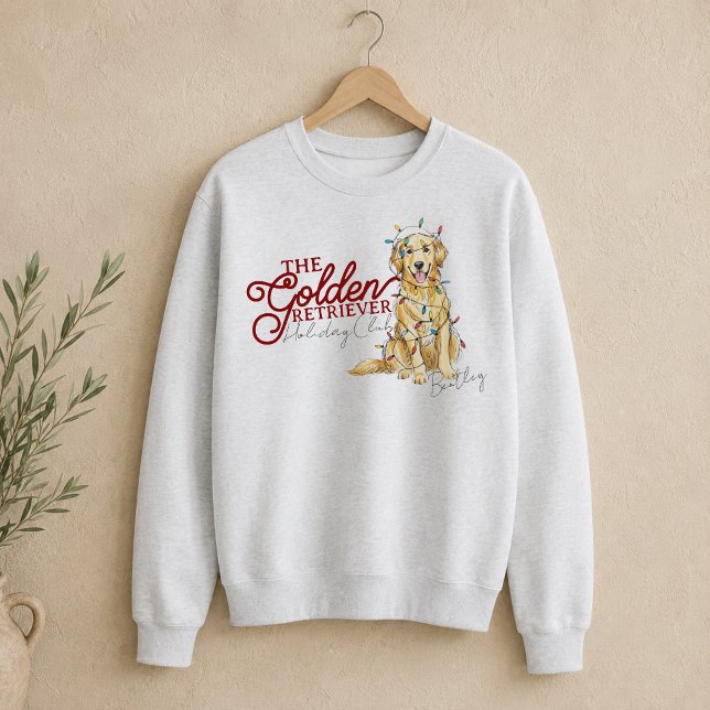 Sweatshirt Noël de retriever doré de vacances (Golden Retriever Christmas Holiday Sweatshirt)