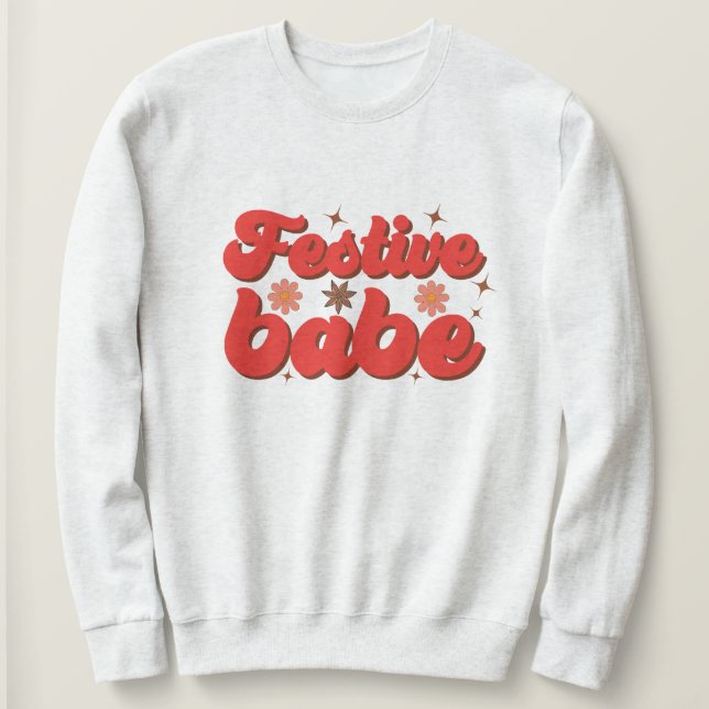 Sweatshirt Noël des bébés festifs (Design devant)