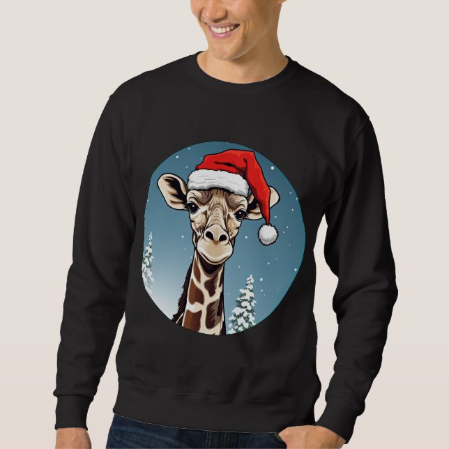 Sweatshirt Noël des girafes (Devant)