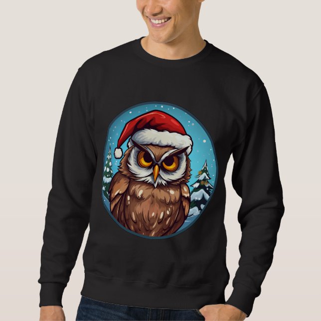 Sweatshirt Noël des hiboux (Devant)
