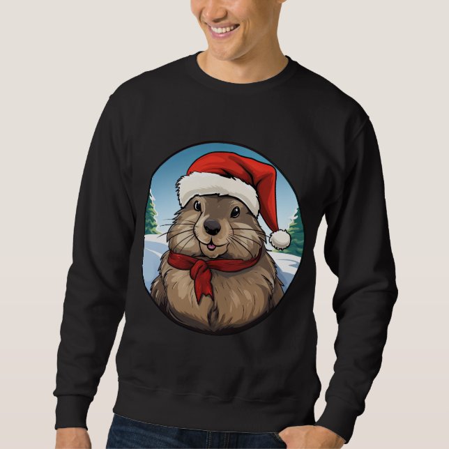 Sweatshirt Noël des marmottes (Devant)