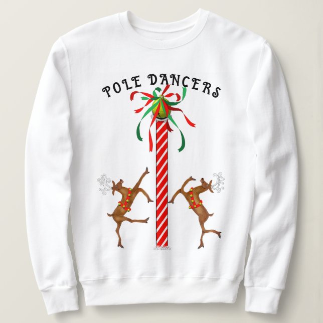 Sweatshirt Noël drôle de vacances (Design devant)