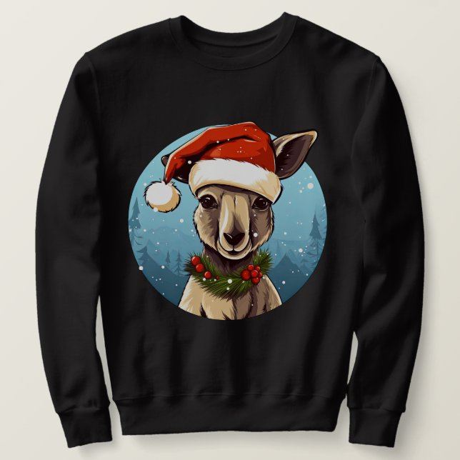 Sweatshirt Noël du kangourou (Design devant)