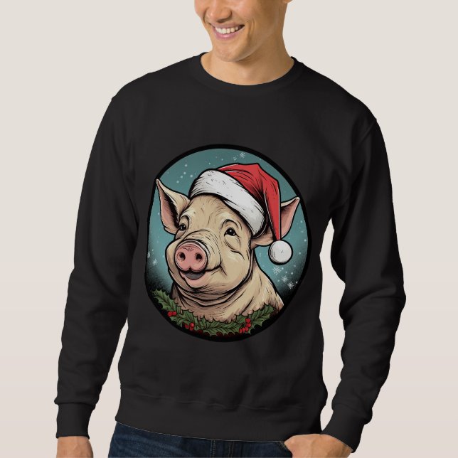 Sweatshirt Noël du porcelet (Devant)