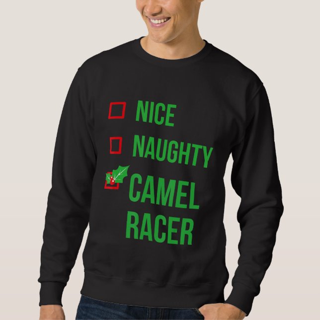 Sweatshirt Noël du pyjama de course de chameaux (Devant)