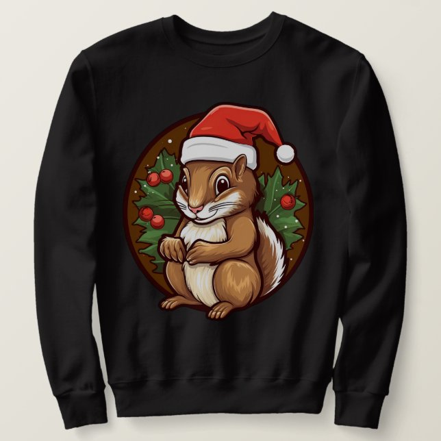 Sweatshirt Noël écureuil (Design devant)