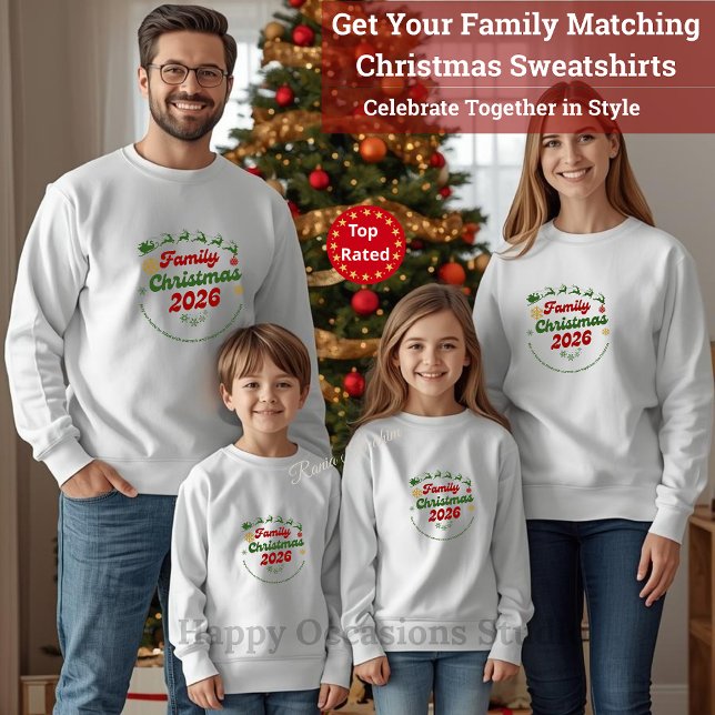 Sweatshirt Noël en famille (Créateur téléchargé)