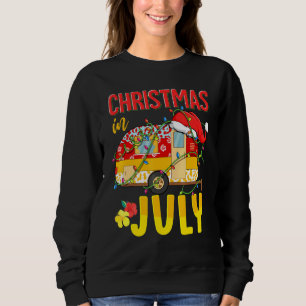 Sweatshirt Noël en juillet Camping Car Été Hommes Femmes