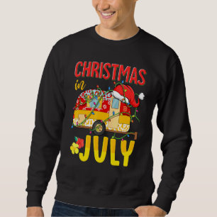Sweatshirt Noël en juillet Camping Car Été Hommes Femmes