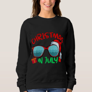 Sweatshirt Noël En Juillet Santa Hat Lunettes de soleil Été P