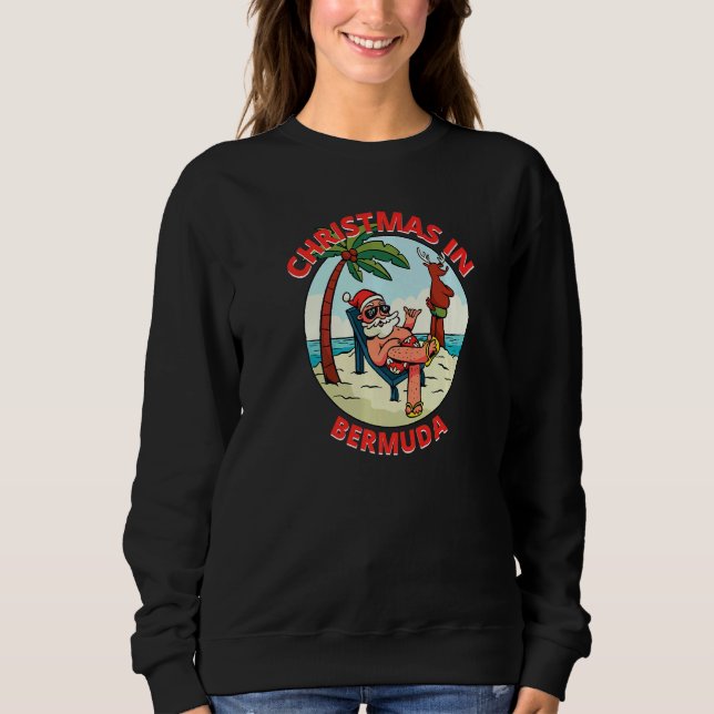 Sweatshirt Noël En Juillet Sur La Plage Bora Bora (Devant)