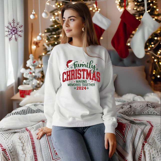 Sweatshirt noël familial 2024 faire des souvenirs ensemble (Créateur téléchargé)