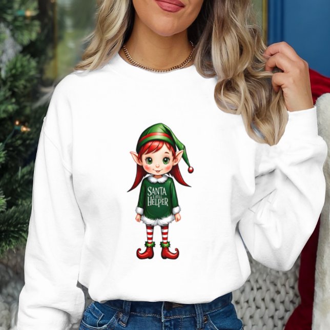 Sweatshirt Noël festif de Santas Little Helper Elf (Créateur téléchargé)