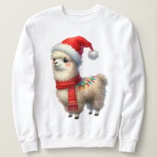 Sweatshirt Noël festif mignonne Llama