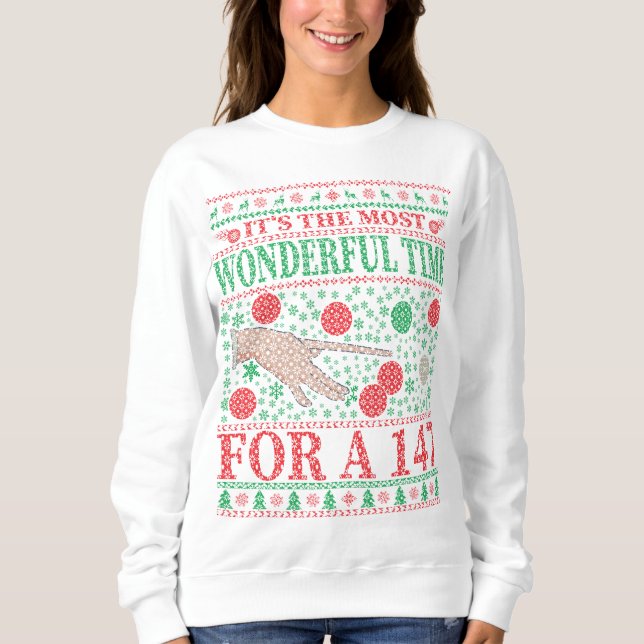 SWEATSHIRT NOËL FUNNY SNOOKER CITE UN PEU PLUS DOUX (Devant)