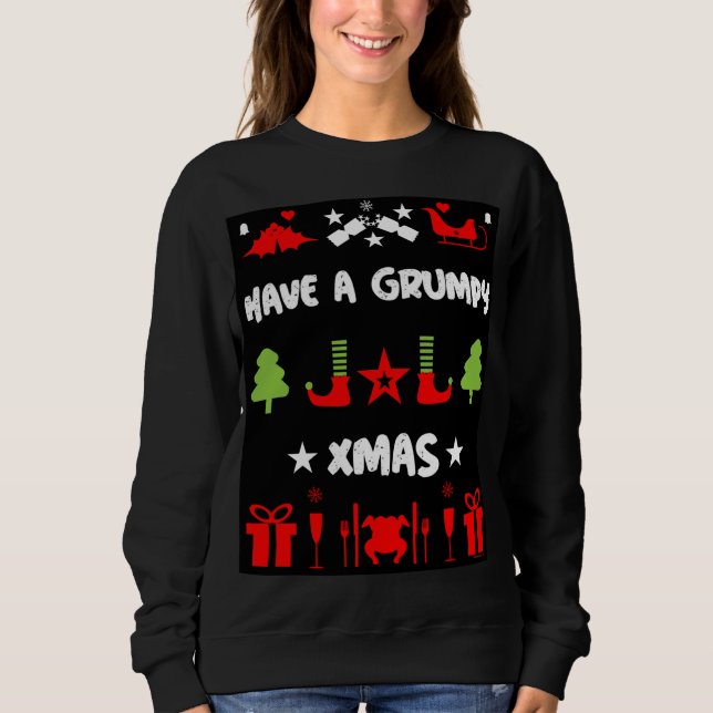 Sweatshirt Noël grincheux      (Devant)