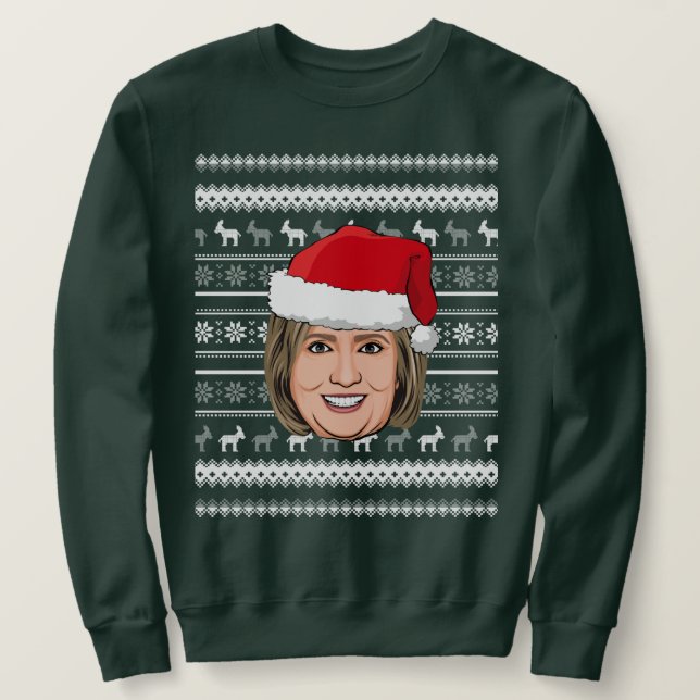 Sweatshirt Noël HILLARY CLINTON (Design devant)