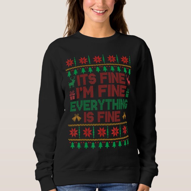 Sweatshirt Noël Ill Bien Son Tout Beau (Devant)