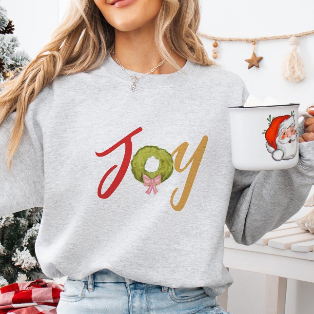 Sweatshirt Noël Joie Fun Fun Whimsical Cute Wreath (Créateur téléchargé)
