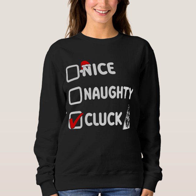 Sweatshirt Noel joli cochonne, poule de Noël cl (Devant)