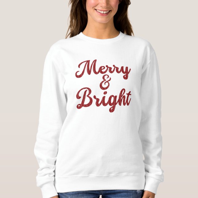 Sweatshirt Noël Joyeux et Lumineux (Devant)