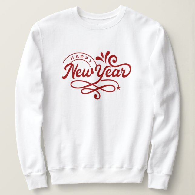 Sweatshirt noël, joyeux et lumineux, joyeux, moderne, rétro t (Design devant)