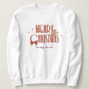 Sweatshirt noël, joyeux et lumineux, joyeux, moderne, rétro t