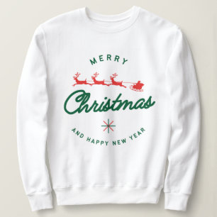 Sweatshirt noël, joyeux et lumineux, joyeux, moderne, rétro t