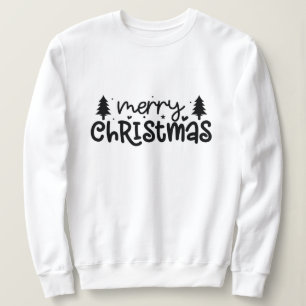 Sweatshirt noël, joyeux et lumineux, joyeux, moderne, rétro t