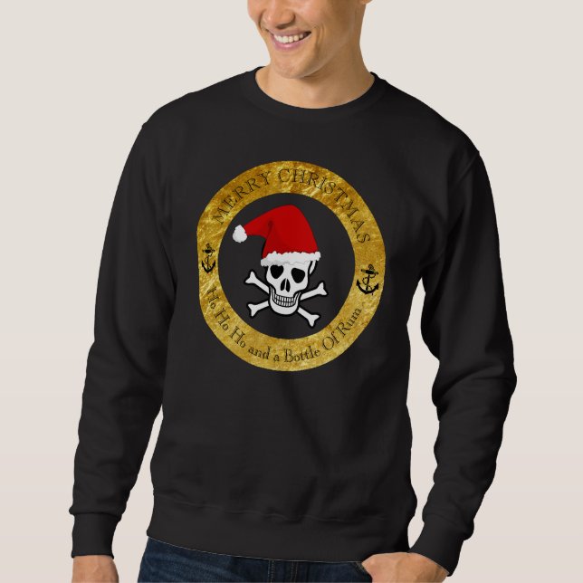 Sweatshirt Noël laid de pirate de chandail (Devant)