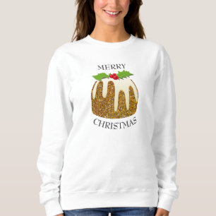 Sweatshirt Noël laid PARTIES SCINTILLANT Pudding Festif