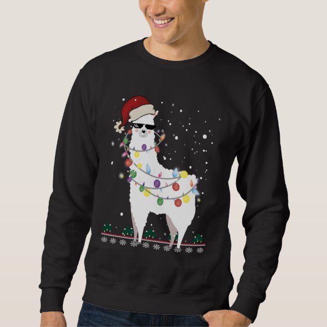 Sweatshirt Noël Llama (Devant)