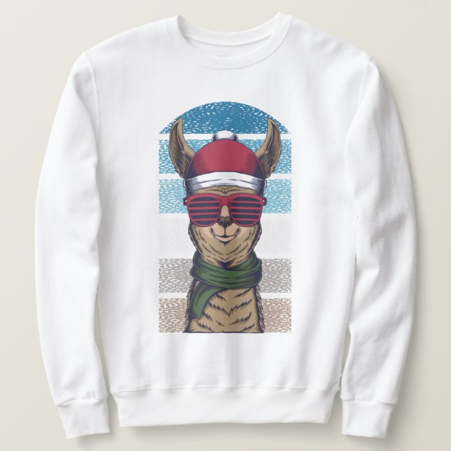 Sweatshirt Noël Llama (Design devant)