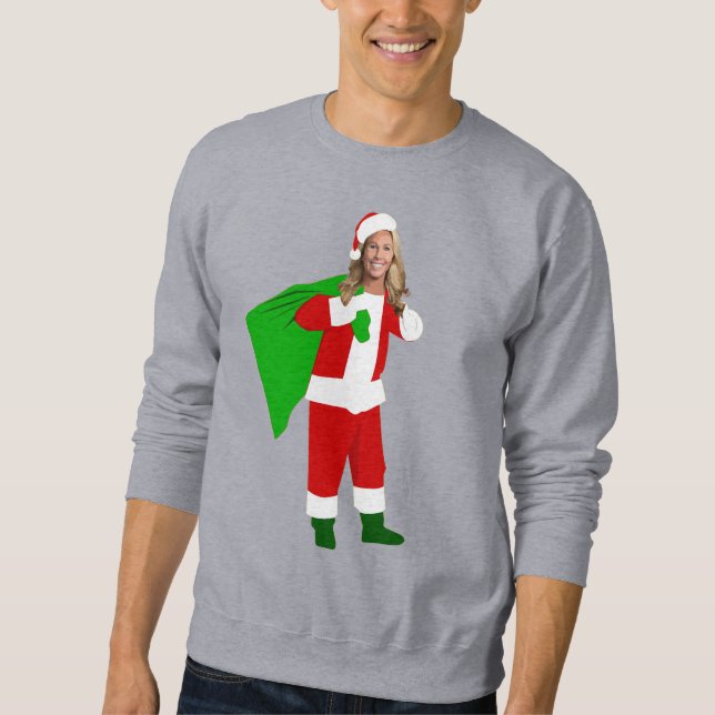 Sweatshirt Noël Marjorie Taylor Greene père Noël (Devant)
