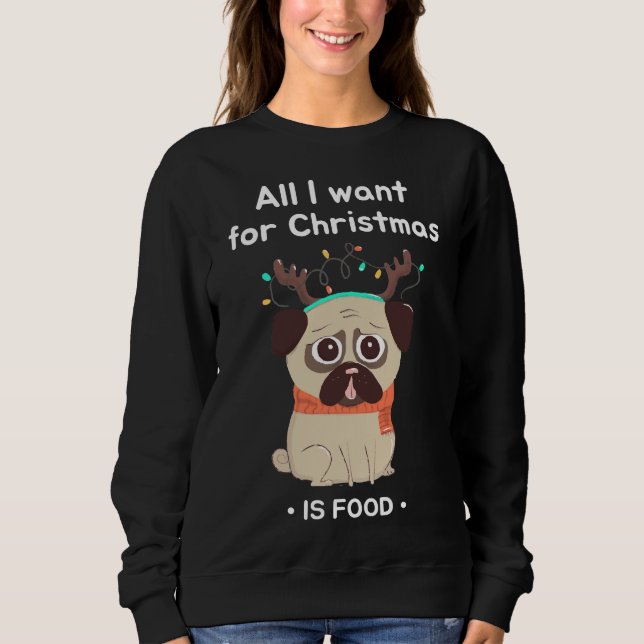 Sweatshirt noël marrant carlin classique T-shirt 359 (Devant)
