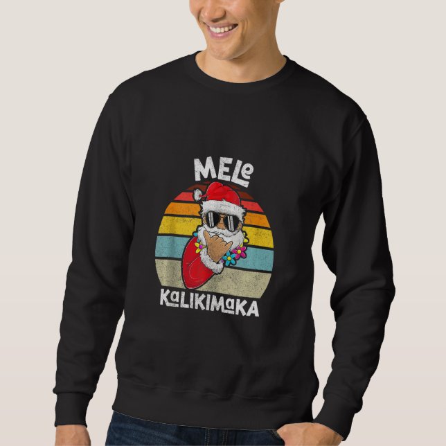 Sweatshirt Noël Mele Kalikimaka Boy Apparel Shaka Père Noël (Devant)