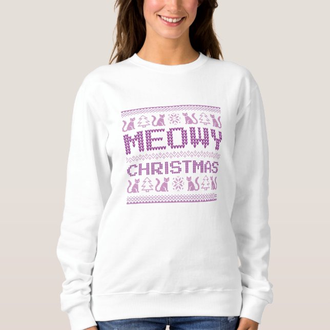 Sweatshirt Noël Meowy (Devant)