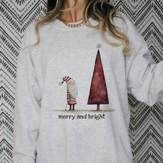 Sweatshirt Noël moderne Joyeux et hiver brillant (Créateur téléchargé)