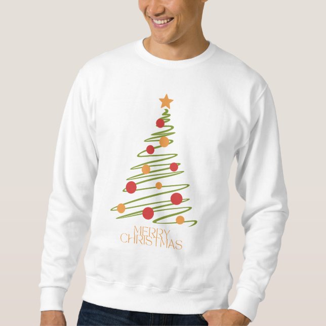 Sweatshirt Noël moderne Novelt blanc (Devant)
