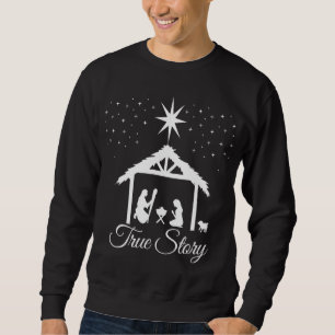 Sweatshirt Noël Nativité Histoire vraie Nativité Scène Cadeau