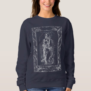 Sweatshirt Noël Nativité Madonna et Enfant Holly Frontière