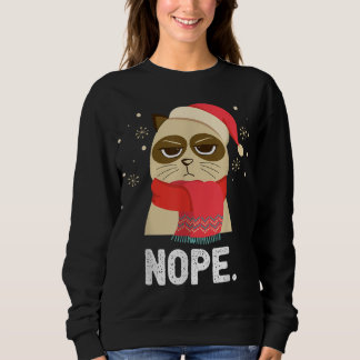 Sweatshirt Noël Non Pas Aujourd'Hui Drôle Chat Noël
