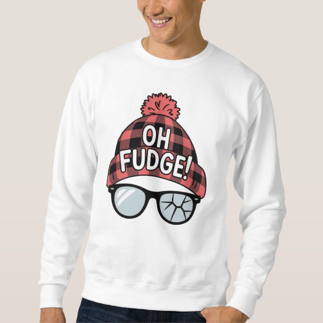 Sweatshirt Noël Oh Fudge Noël vacances vacances drôle (Devant)