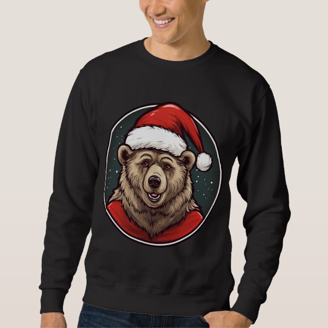 Sweatshirt Noël ours brun (Devant)