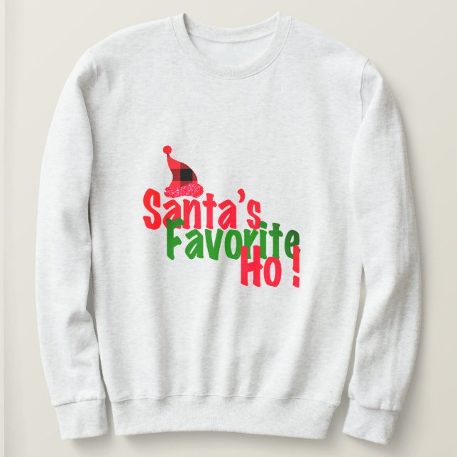 Sweatshirt Noël Père Noël Ho Humour, Drôle Noël Design (Design devant)