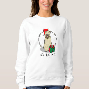 Sweatshirt Noël Père Noël Wheaten Terrier (blé 1b2) mignonne