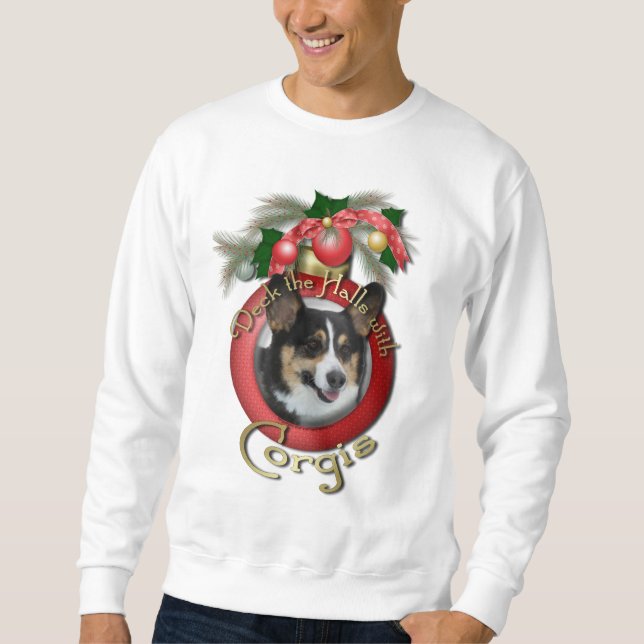 Sweatshirt Noël - plate-forme les halls - Corgis (Devant)