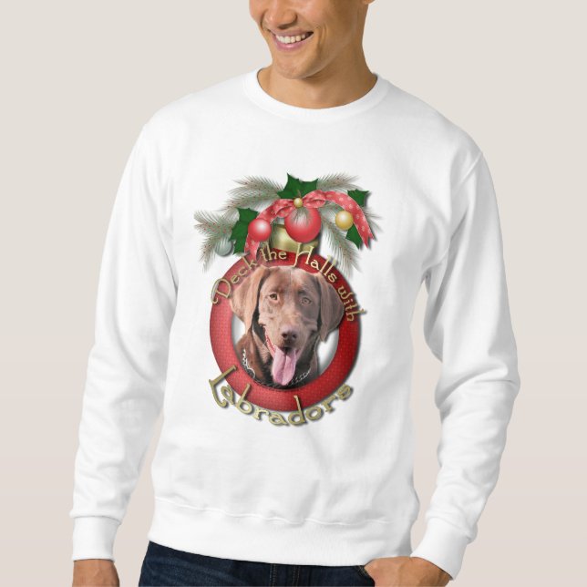 Sweatshirt Noël - plate-forme les halls - Labradors - (Devant)