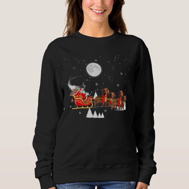 Sweatshirt Noël Reindeer Dachshund Chien Teg Noël (Devant)